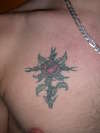 cross rose tattoo