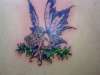 fairy on leaves tattoo