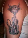 Demonic Cheshire Cat tattoo