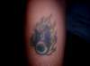 Eye Ball with Flames tattoo