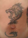 belly dragon tattoo