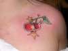 cherries and stars tattoo
