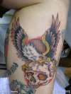 Eagle and skull tattoo