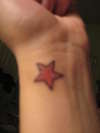 Star on wrist tattoo