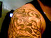 predator type skull tattoo