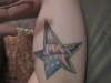 Patriotic star tattoo