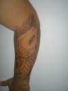 koi outline 3 tattoo