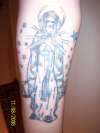 left forearm.....(evil) virgin mary tattoo