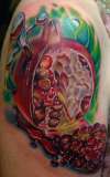 Pomegranate Globus Cruciger tattoo