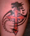 my dragon cross tattoo