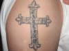 My man Johnnys cross tattoo