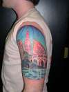 city scene tattoo