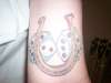 horseshoe & dice tattoo