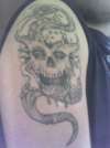 skull & snake tattoo