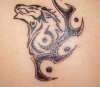 Tribal wolf tattoo