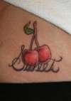 cherry hip tattoo