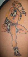 Cowgirl Pin-up tattoo