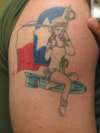 Texas Cowgirl Pin-up WWII tattoo