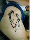 abstract horse tattoo