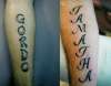 VERTICAL LETTERING tattoo