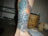 Leg 1/4 sleeve tattoo