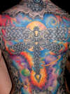 celtic dragonfly backpiece tattoo