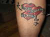 hearts left leg tattoo