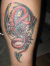 dragon right leg "flash" tattoo