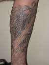 Black and White Koi tattoo