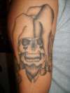 skull clown tattoo