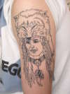 outline wolf + tattoo