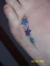 1st tattoo - Stars on my foot