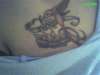 hummingbird n lotus flowers w/my kids initialz tattoo
