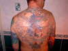 first stage of back cover up tattoo