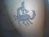 scorpion right leg tattoo