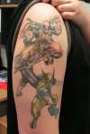 Marvel Tat - Deadpool Wolverine and Gambit tattoo