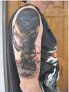 Finished Frazetta Cover up Tattoo
