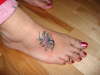 Butterfly on my foot tattoo
