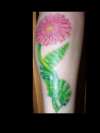 gerber daisy with stem tattoo
