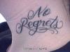 No Regrets tattoo