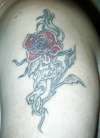 rose w/ banner tattoo