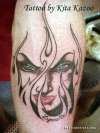 lady face tattoo