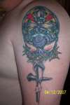 Hands and Cross TaT tattoo