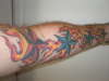 Stars w/ Flames tattoo