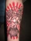 Michael, Slayer of Satan tattoo