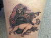 grim reaper and a pit tattoo