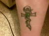 Ankh and snake tattoo