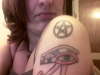 Pentagram and Eye tattoo