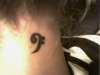 Bass clef tattoo