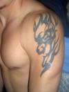 tribal wolf tattoo